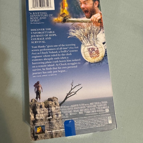 Cast Away VHS Tom Hanks WILSON! 2001 - Picture 2 of 2